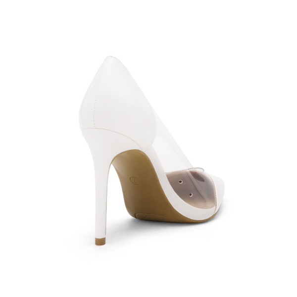 High Heel Transparent Pumps - WHITE CLEAR - 2